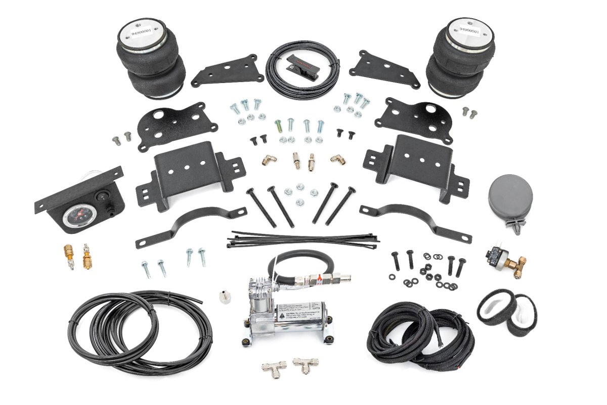 Ram 2500 Air Spring Kit w/compressor - Rear - Rough Country - '14-'25